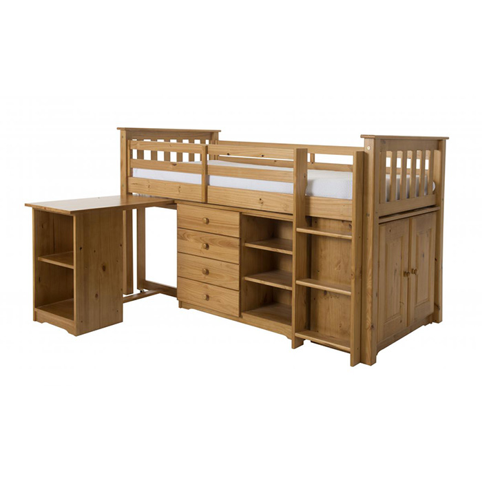 Porto Pine Mid Sleeper Bunk Beds - Click Image to Close